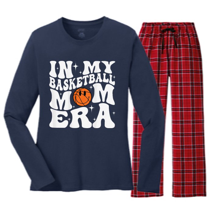 In My Basketball Mom Era Basketball Lover Mom Sport Women's Long Sleeve Flannel Pajama Set 