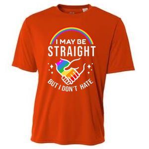 I May Be Straight But I DonT Hate Lgbt Gay Cooling Performance Crew T-Shirt