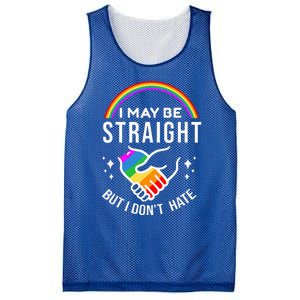 I May Be Straight But I DonT Hate Lgbt Gay Mesh Reversible Basketball Jersey Tank