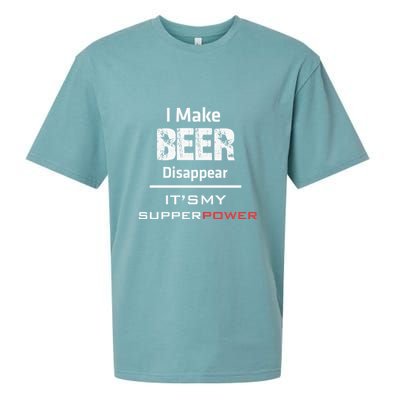 I Make Beer Disappear ItS My Supper Power Sueded Cloud Jersey T-Shirt