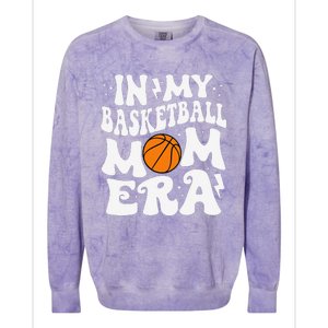 In My Basketball Mom Era Cute Groovy Basketball Mom Colorblast Crewneck Sweatshirt