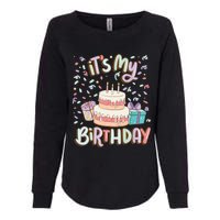 It's My Birthday Cake donut confetti Womens California Wash Sweatshirt