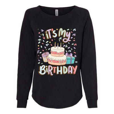 It's My Birthday Cake donut confetti Womens California Wash Sweatshirt