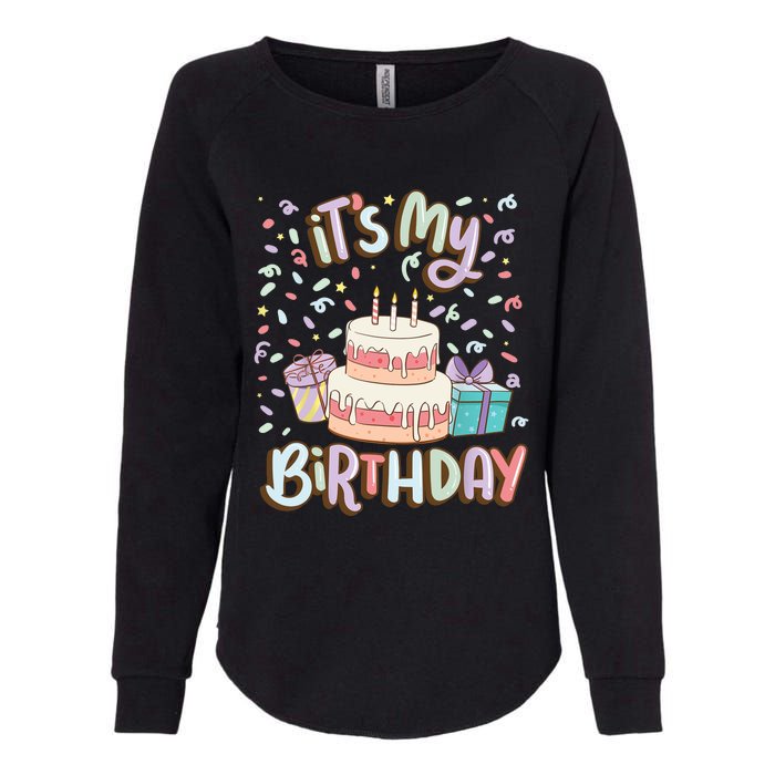 It's My Birthday Cake donut confetti Womens California Wash Sweatshirt