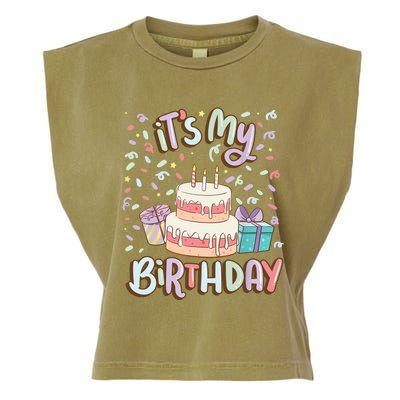 It's My Birthday Cake donut confetti Garment-Dyed Women's Muscle Tee