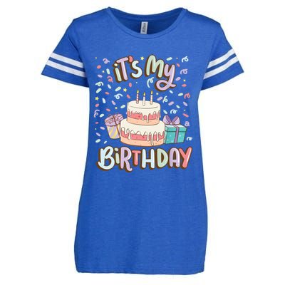 It's My Birthday Cake donut confetti Enza Ladies Jersey Football T-Shirt