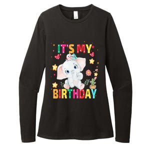 Its My Birthday Elephant Womens Womens CVC Long Sleeve Shirt