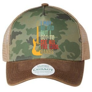 I May Be Old But I Got To See All The Cool Bands Retro Cute Gift Legacy Tie Dye Trucker Hat