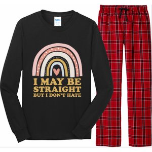 I May Be Straight But I Dont Hate Lgbtq Ally Pride Month Gift Long Sleeve Pajama Set