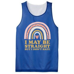 I May Be Straight But I Dont Hate Lgbtq Ally Pride Month Gift Mesh Reversible Basketball Jersey Tank