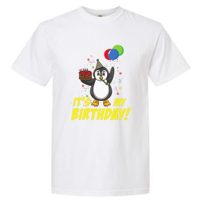 Its My Birthday Penguin Garment-Dyed Heavyweight T-Shirt