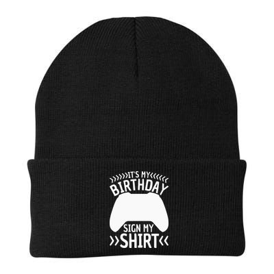 It's My Birthday Sign My Video Game Bday Party Gamer Beanie