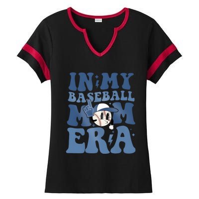 In My Baseball Era Baseball Game Day Ladies Halftime Notch Neck Tee