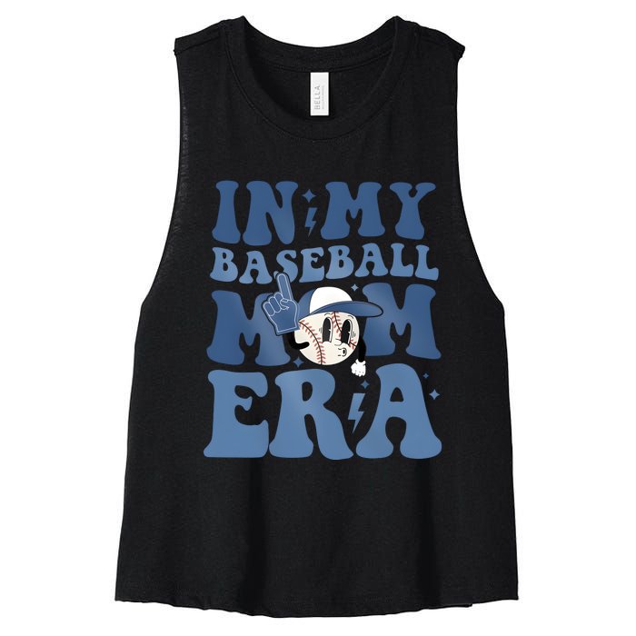 In My Baseball Era Baseball Game Day Women's Racerback Cropped Tank