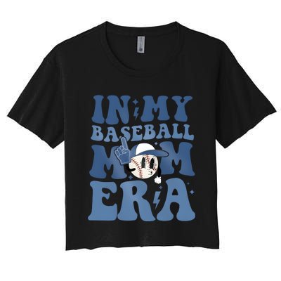 In My Baseball Era Baseball Game Day Women's Crop Top Tee