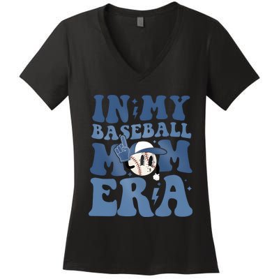 In My Baseball Era Baseball Game Day Women's V-Neck T-Shirt