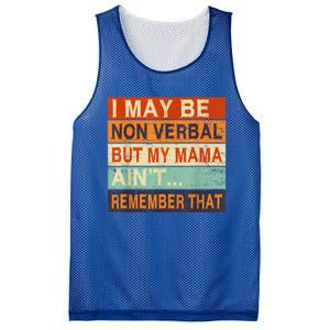 I May Be Non Verbal Nonverbal Autism Awareness Mesh Reversible Basketball Jersey Tank