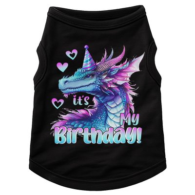It's My Birthday Dragon Party Cute Dragons Lover Theme Doggie Tank