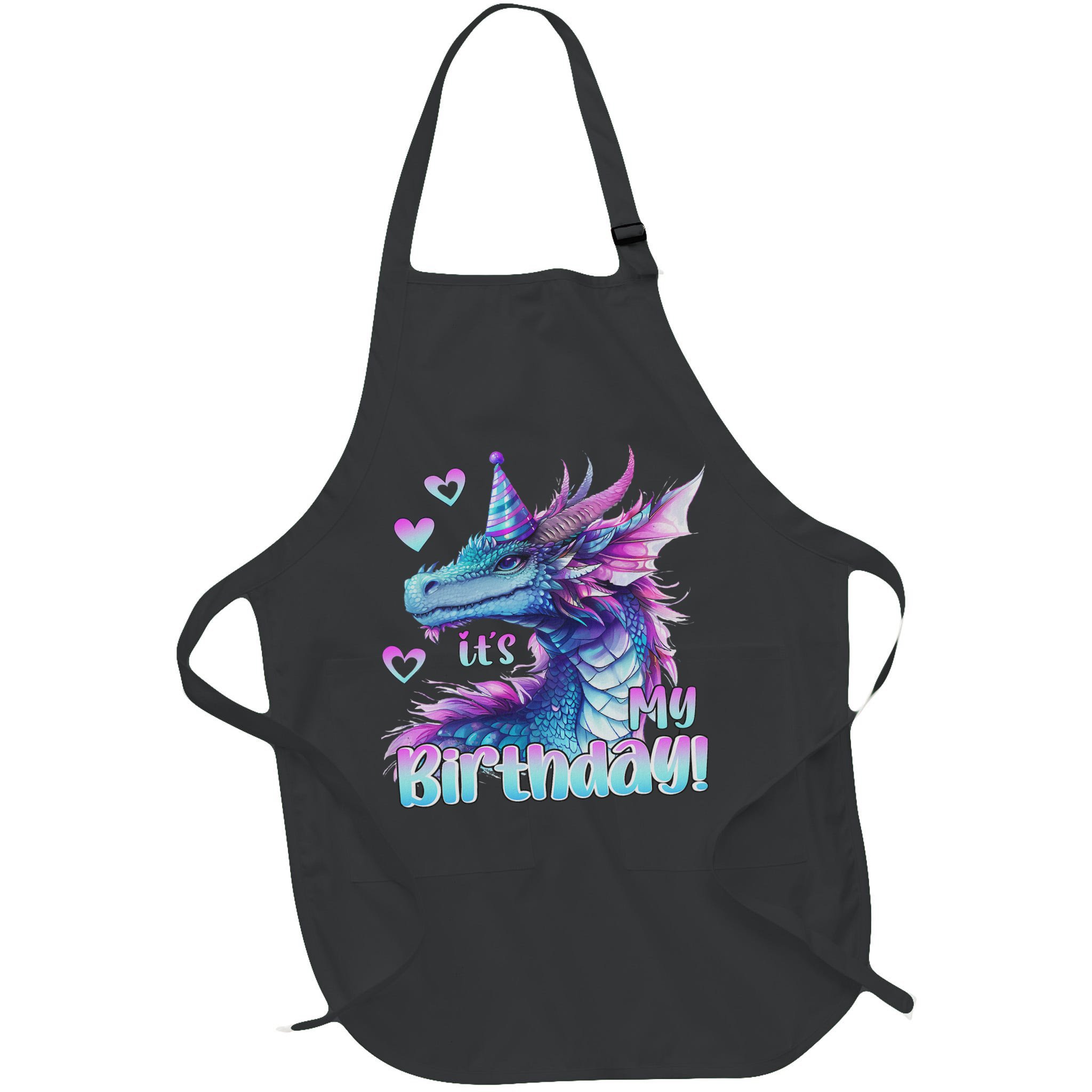 It's My Birthday Dragon Party Cute Dragons Lover Theme Apron