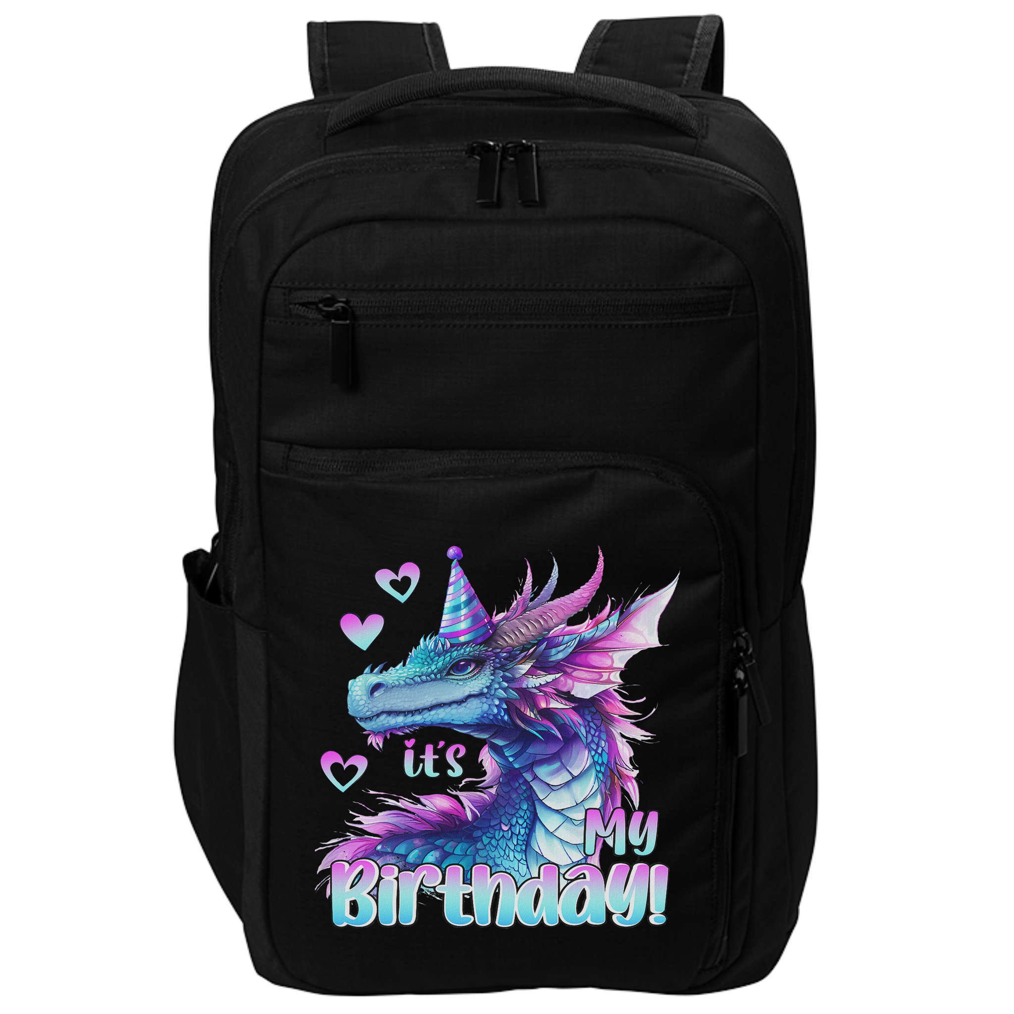 It's My Birthday Dragon Party Cute Dragons Lover Theme Impact Tech Backpack