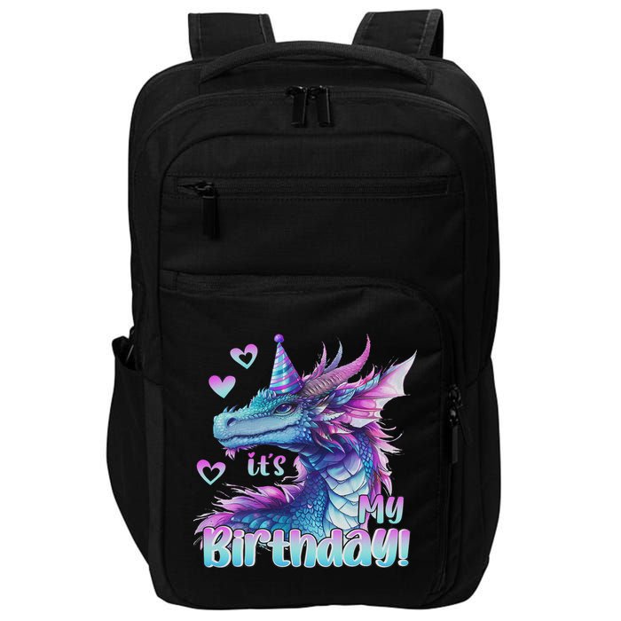 It's My Birthday Dragon Party Cute Dragons Lover Theme Impact Tech Backpack
