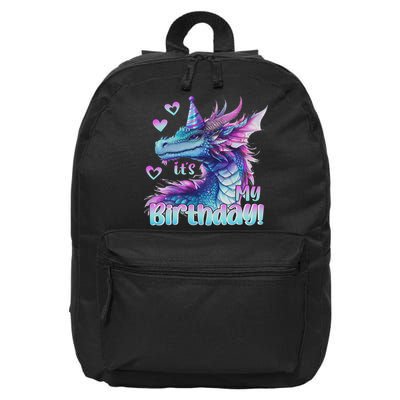 It's My Birthday Dragon Party Cute Dragons Lover Theme 16 in Basic Backpack