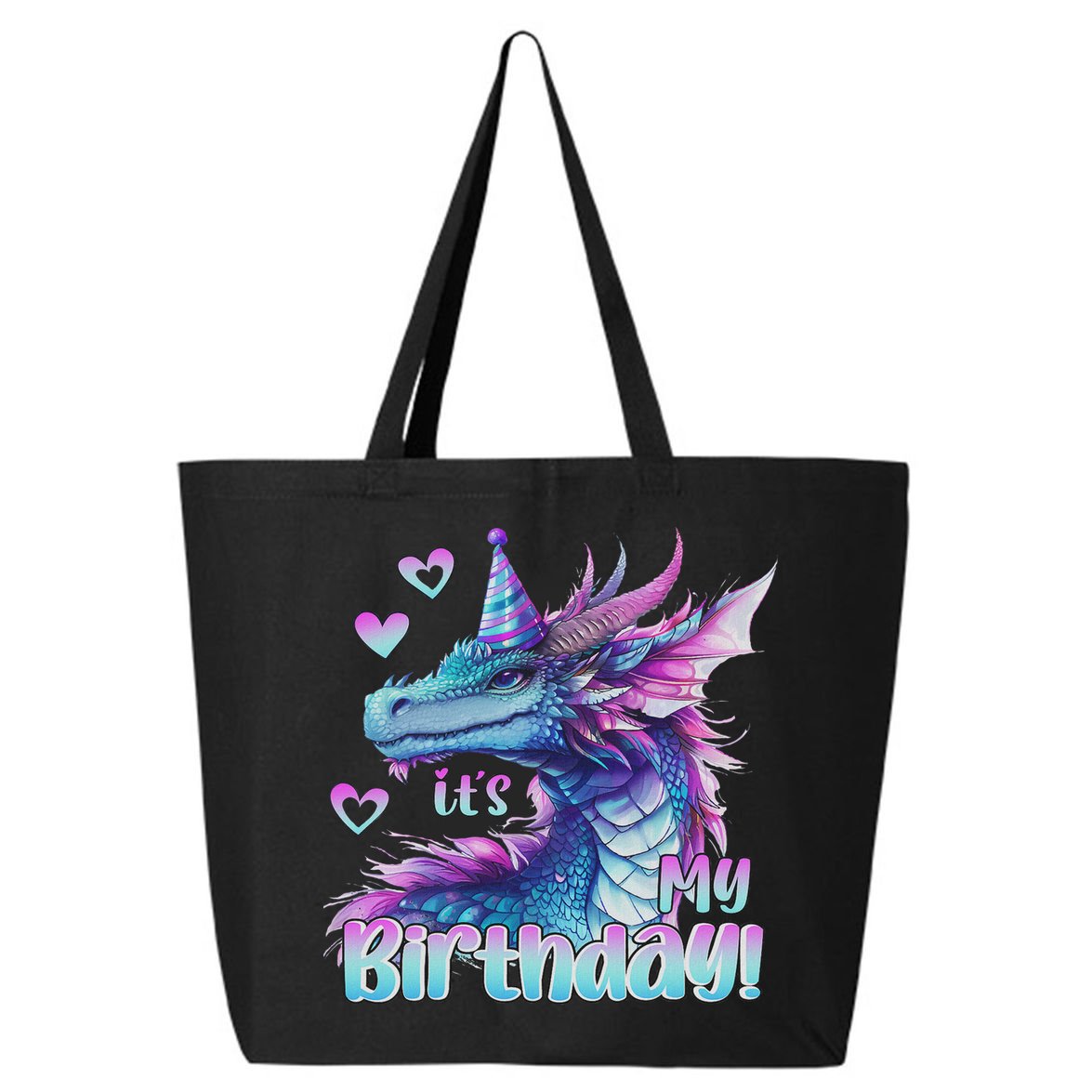 It's My Birthday Dragon Party Cute Dragons Lover Theme 25L Jumbo Tote