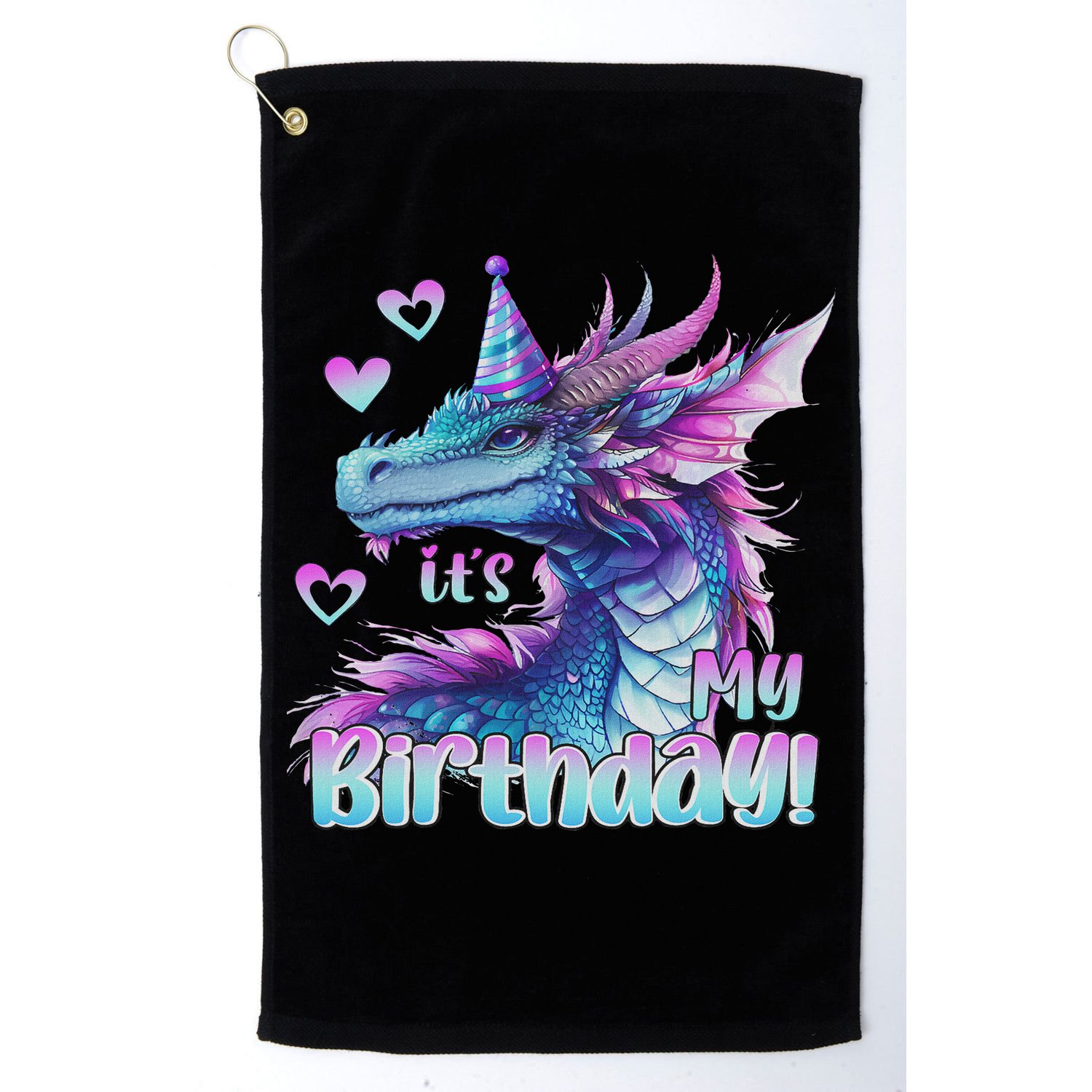 It's My Birthday Dragon Party Cute Dragons Lover Theme Golf Towel