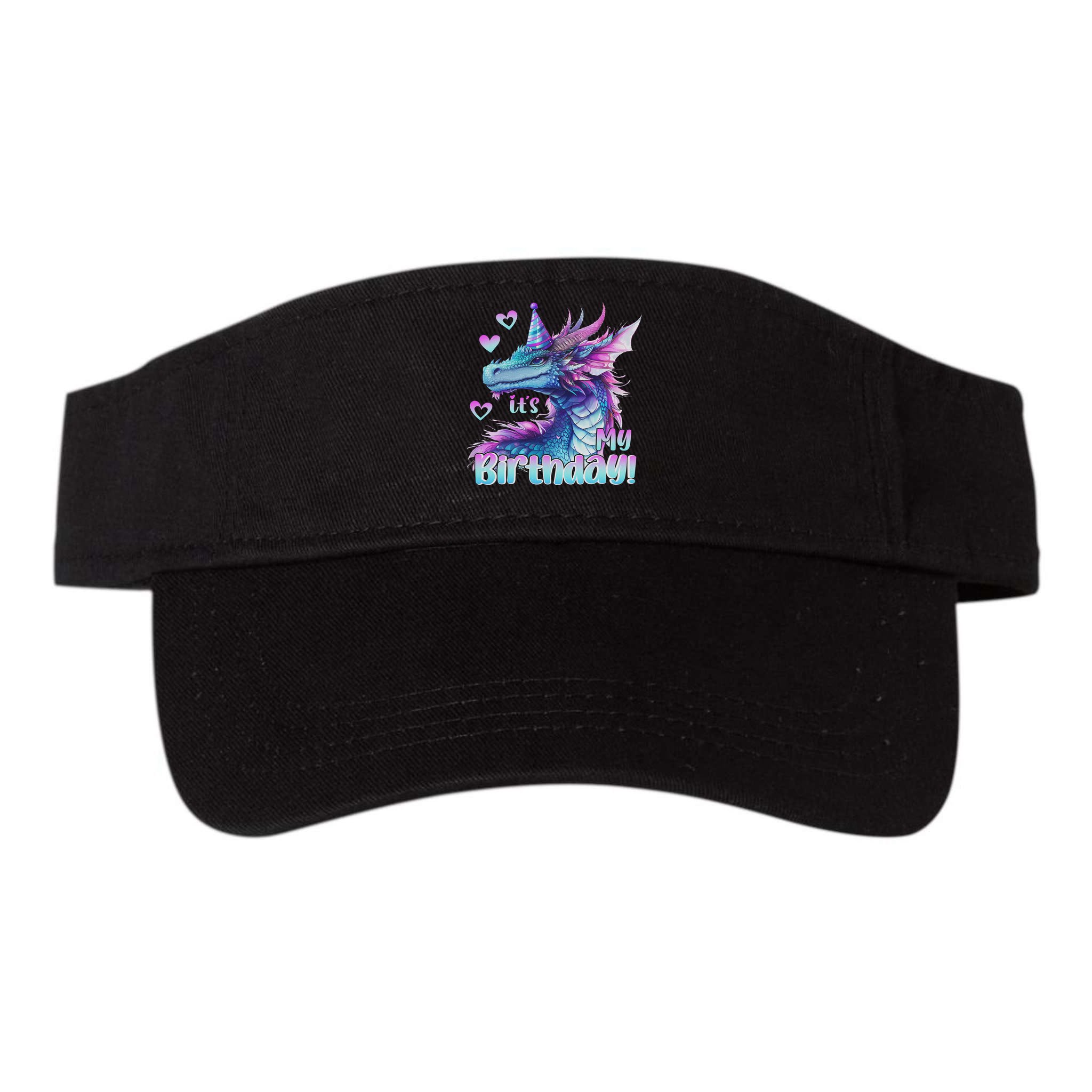 It's My Birthday Dragon Party Cute Dragons Lover Theme Visor