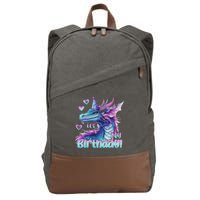 It's My Birthday Dragon Party Cute Dragons Lover Theme Cotton Canvas Backpack