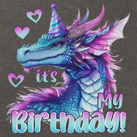 It's My Birthday Dragon Party Cute Dragons Lover Theme Cotton Canvas Backpack