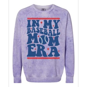 In My Baseball Mom Era Groovy Baseball Mom Team MotherS Day Gift Colorblast Crewneck Sweatshirt