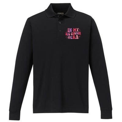 In My Big Cousin Era Funny Cool Cousin Performance Long Sleeve Polo