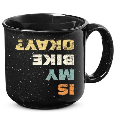 Is My Bike Okay? Mountain Bike Cycling Gift 15oz Campfire Ceramic Mug