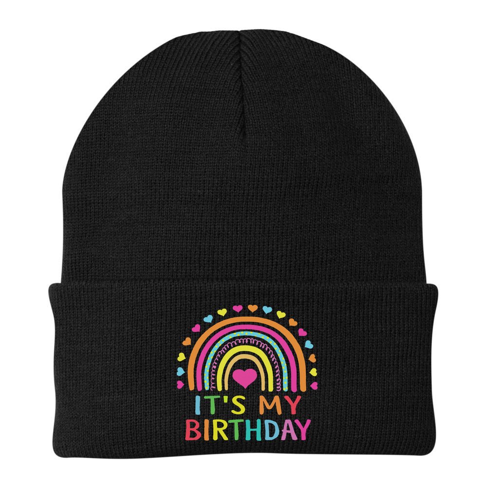 It's My Birthday For Women Ns Gift Rainbow Beanie