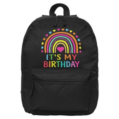 It's My Birthday For Women Ns Gift Rainbow 16 in Basic Backpack