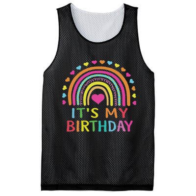 It's My Birthday For Women Ns Gift Rainbow Mesh Reversible Basketball Jersey Tank