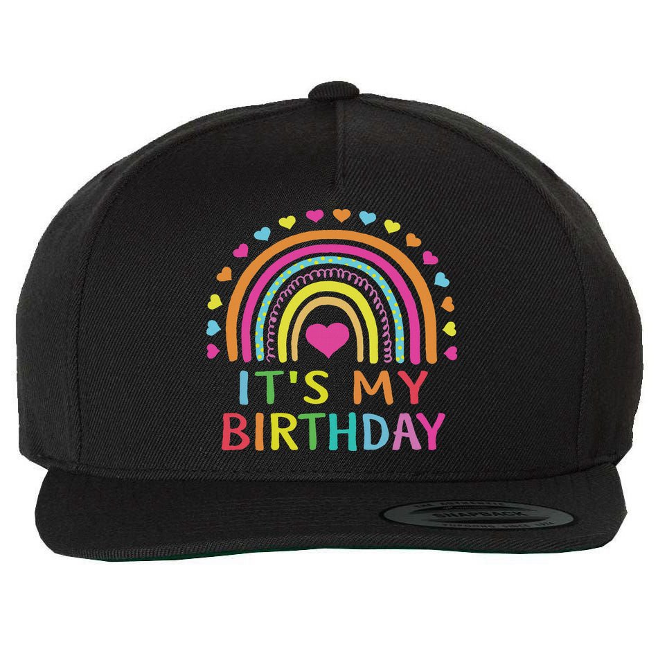 It's My Birthday For Women Ns Gift Rainbow Wool Snapback Cap