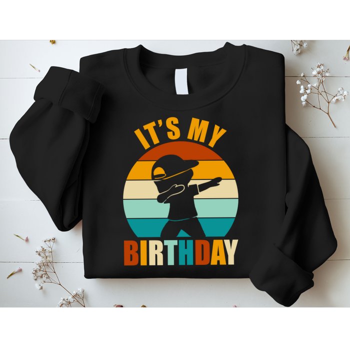 Its My Birthday Dab Retro Sunset Sweatshirt