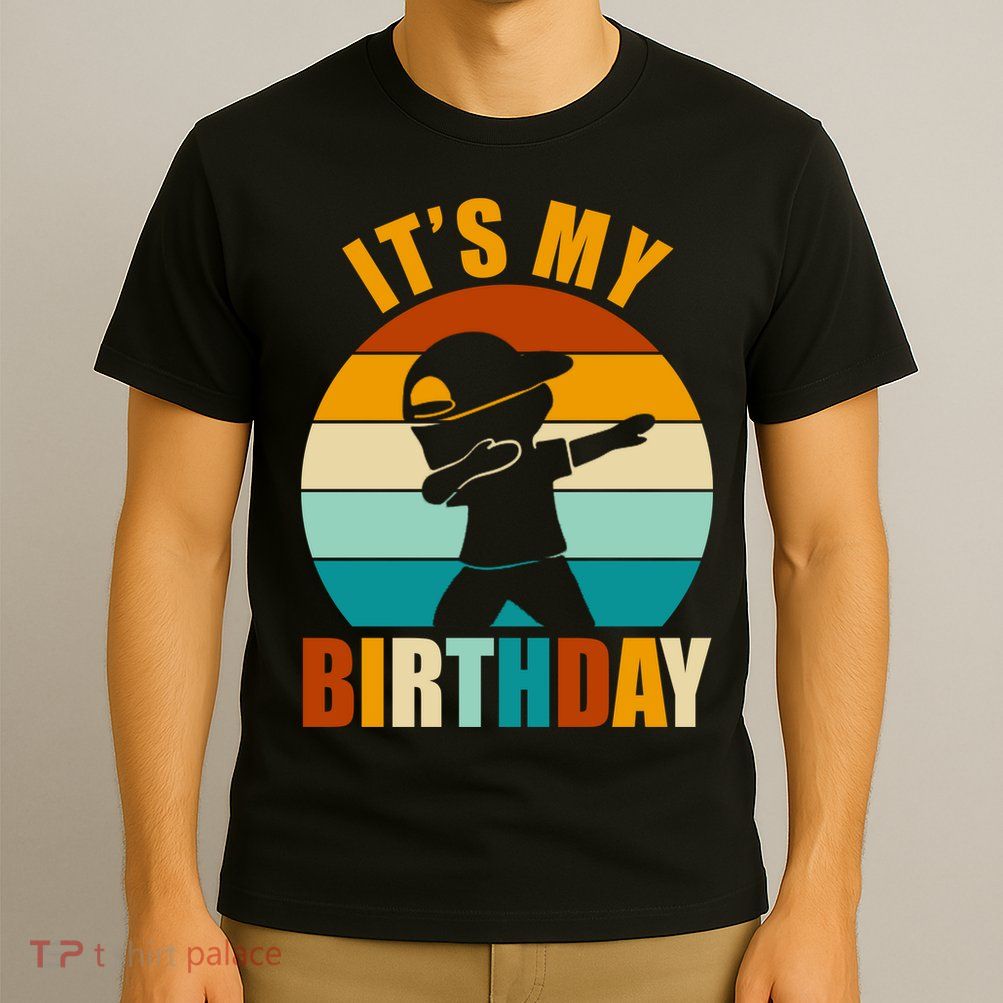 Its My Birthday Dab Retro Sunset T-Shirt