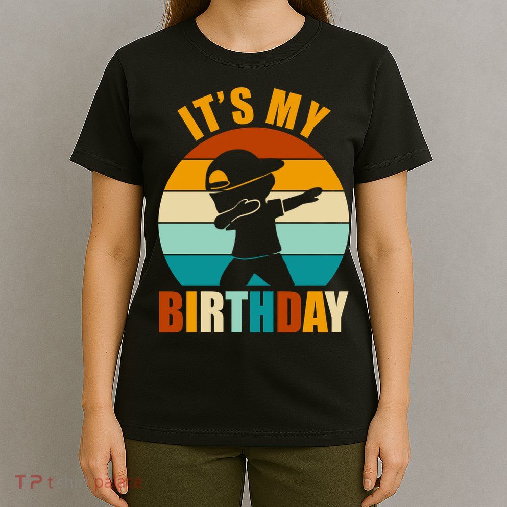 Its My Birthday Dab Retro Sunset T-Shirt