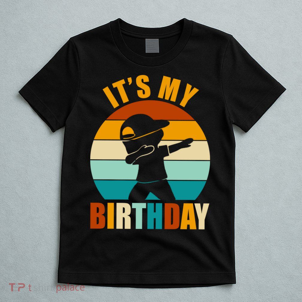 Its My Birthday Dab Retro Sunset T-Shirt