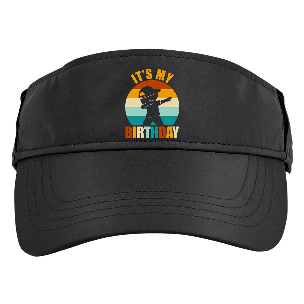 Its My Birthday Dab Retro Sunset Adult Drive Performance Visor