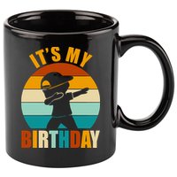Its My Birthday Dab Retro Sunset 11oz C Handle Ceramic Mug