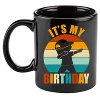 Its My Birthday Dab Retro Sunset 11oz C Handle Ceramic Mug