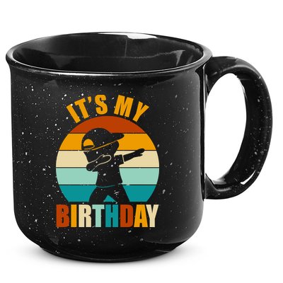 Its My Birthday Dab Retro Sunset 15oz Campfire Ceramic Mug