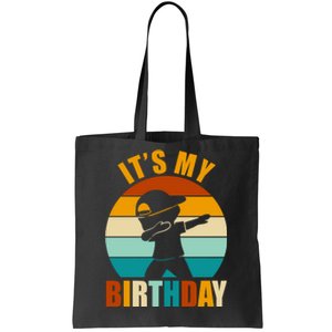 Its My Birthday Dab Retro Sunset Tote Bag