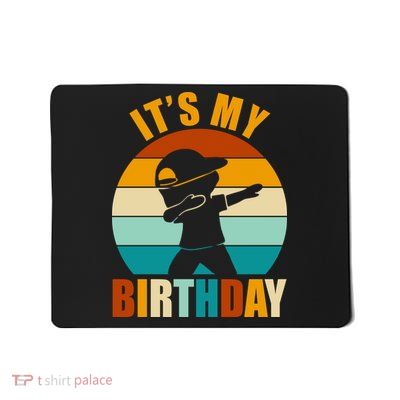 Its My Birthday Dab Retro Sunset Mousepad
