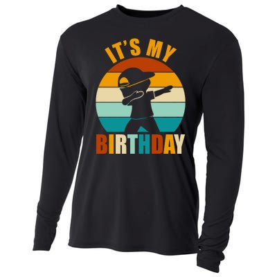 Its My Birthday Dab Retro Sunset Cooling Performance Long Sleeve Crew