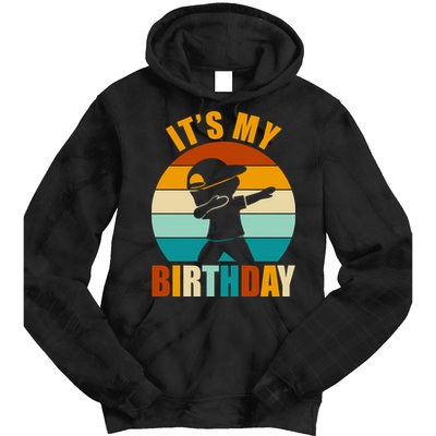 Its My Birthday Dab Retro Sunset Tie Dye Hoodie